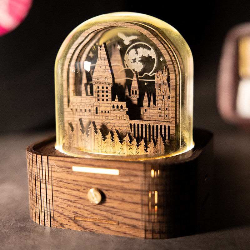 哈利波特八音盒木质音乐盒发条