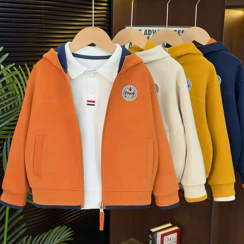 春装男童卫衣外套2026新款春秋帅气连帽中大童上衣儿童春装防风衣
