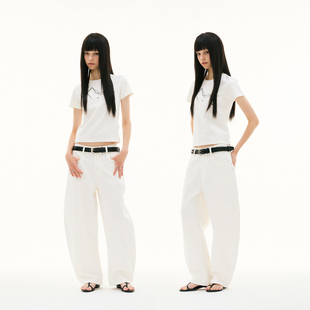 tee 环扣链条印花手工钉珠正肩圆领短袖 FUNKYFUN 2025SS