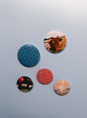 FUNKYFUN 2025AW 复古别针徽章胸针饰品挂件/一套5个组合