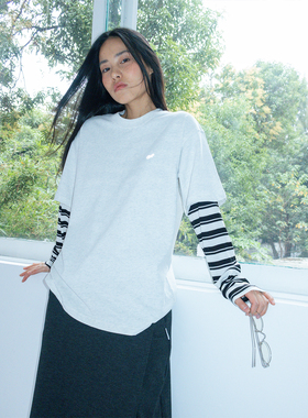 FUNKYFUN无缝反光胶印短袖T恤260克磨毛重磅落肩宽松复古上衣 S02