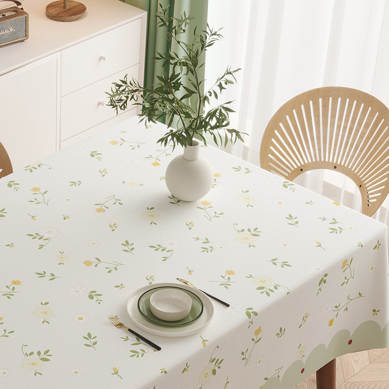 小清新餐桌桌布防水防油免洗防烫现代简约家用茶几桌布餐桌布台布