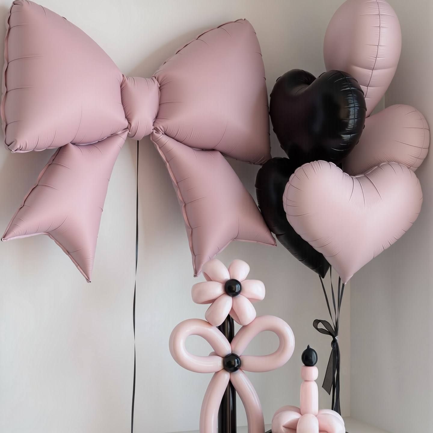 ins大号蝴蝶结铝膜粉色气球儿童周岁生日公主拍照派对场景布置品,节庆用品/礼品,气球,淘宝优惠券,粉丝福利购,淘宝优惠卷