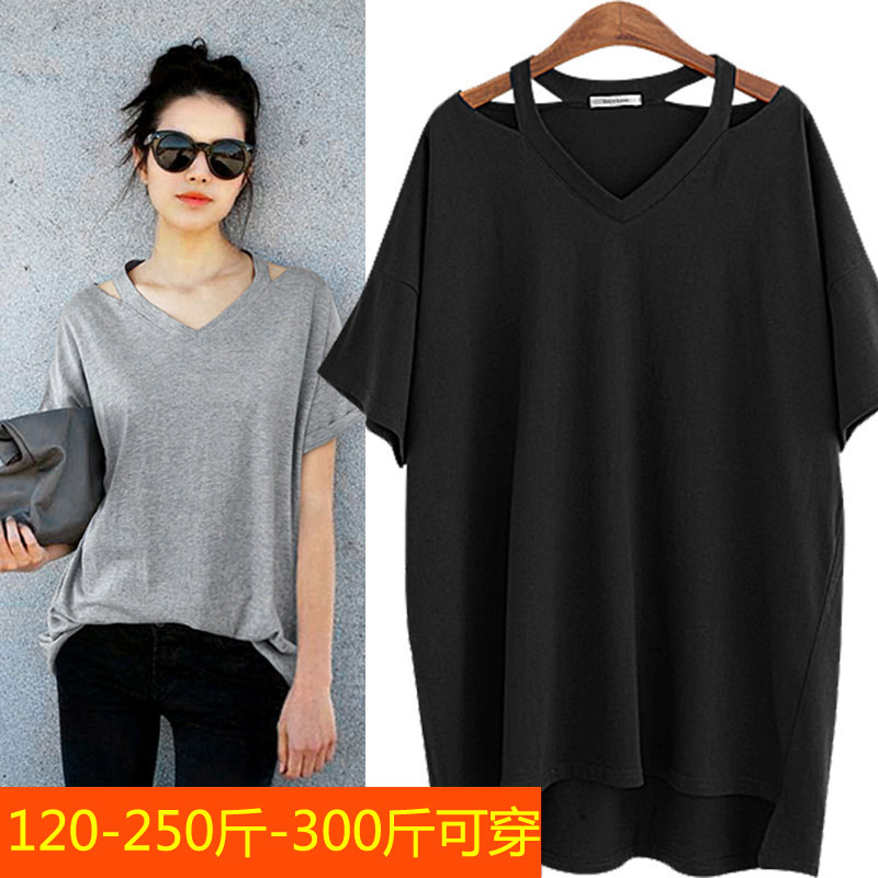 ³¬´óÂëÅ®×°250½ï300ÅÖ×Ó·ÊÆÅÏÄ×°¶ÌÐätÐôÅ®´òµ×ÉÀ°ëÐäÉÏÒÂ200º¹ÉÀ