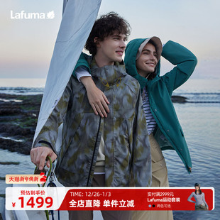 印花防泼水连帽夹克外套男潮 时尚 LAFUMA乐飞叶户外2024春季 新款