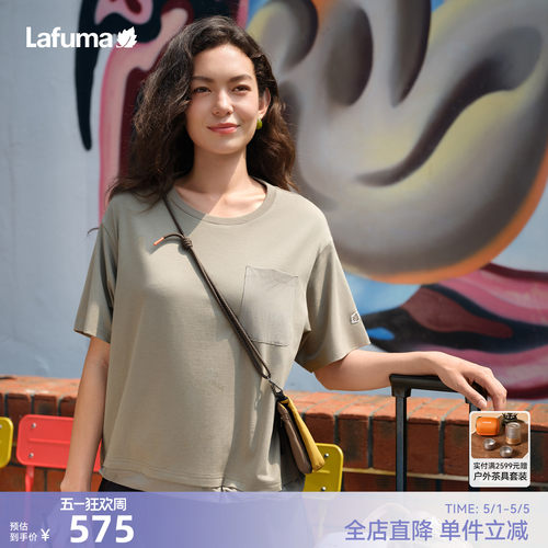 乐飞叶户外短袖T恤女百搭