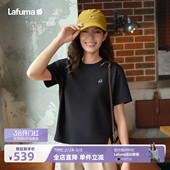 LAFUMA乐飞叶户外时尚 T恤女下摆开叉休闲百搭上衣 圆领宽松短袖