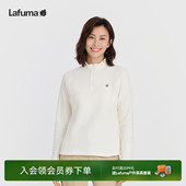 LAFUMA乐飞叶户外秋冬女士半拉链长袖 T恤保暖抓绒休闲上衣