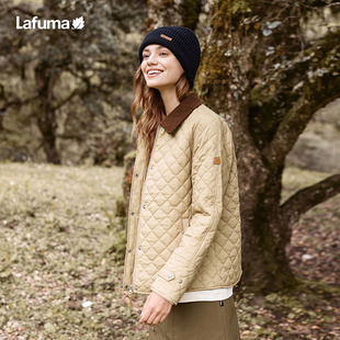 法国LAFUMA乐飞叶户外秋冬舒适保暖宽松翻领棉服女3M新雪丽外套