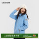 法国LAFUMA秋冬可拆卸帽抓绒衣女士保暖防风运动休闲摇粒绒外套