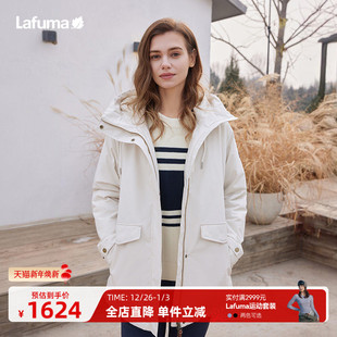 LAFUMA乐飞叶户外24秋冬防泼水防风连帽保暖3M棉服女保暖棉衣外套