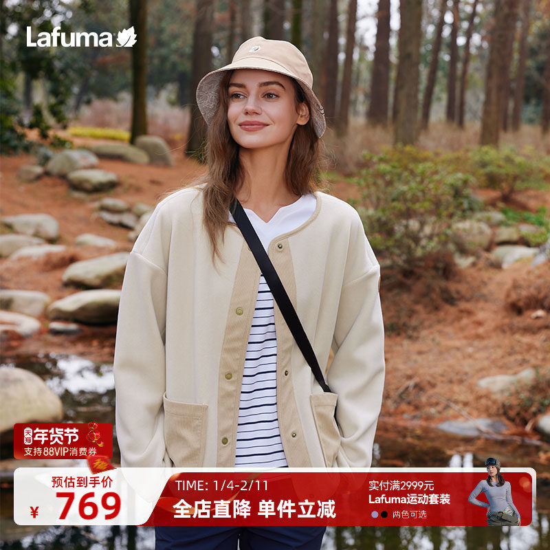 LAFUMA乐飞叶户外24秋冬圆领奥利绒抓绒衣女士加厚保暖开衫外套,户外/登山/野营/旅行用品,抓绒衣,淘宝优惠券,粉丝福利购,淘宝优惠卷