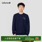 LAFUMA乐飞叶户外运动休闲圆领弹力卫衣男士 T恤上衣 徒步露营长袖