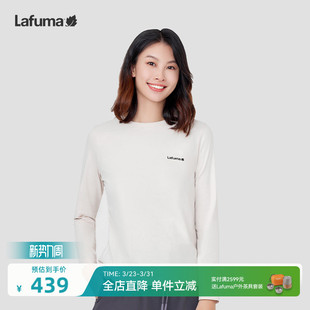 UPF40 LAFUMA乐飞叶户外春夏速干运动长袖 T恤女防晒圆领打底衫