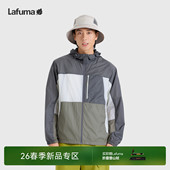 LAFUMA乐飞叶户外防晒UPF40 运动风衣男连帽拼色春夏夹克外套