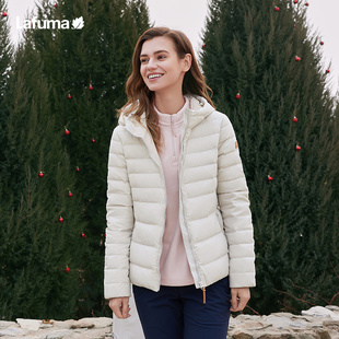 法国LAFUMA乐飞叶户外24秋冬轻薄鹅绒羽绒服女短款 轻量保暖外套