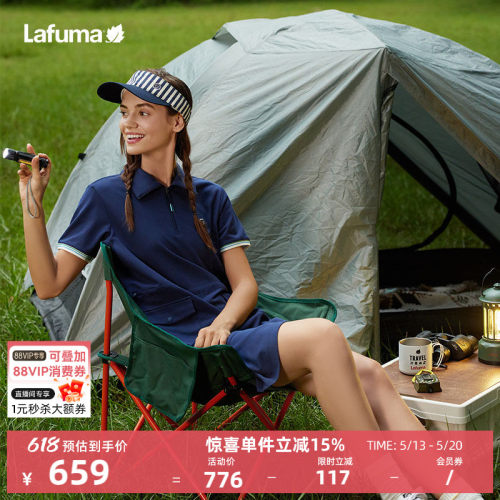乐飞叶户外运动吸湿速干连衣裙女