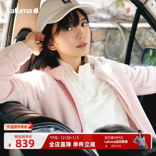 法国LAFUMA乐飞叶户外舒适保暖抓绒衣女士连帽摇粒绒外套