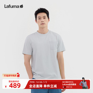 法国LAFUMA乐飞叶户外凉感防紫外线UPF40 T恤男休闲圆领上衣 短袖