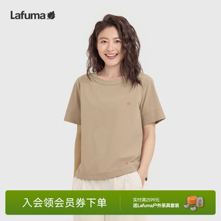 LAFUMA乐飞叶户外防紫外线upf40 T恤女26春夏上衣 宽松短袖