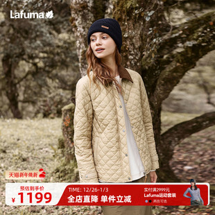 LAFUMA乐飞叶户外秋冬3M新雪丽舒适保暖宽松翻领棉服女通勤外套
