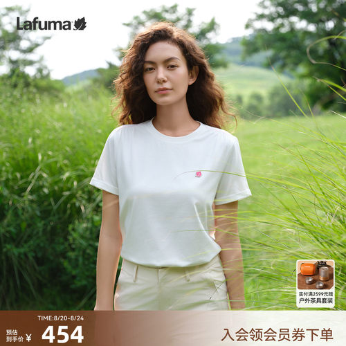 乐飞叶时尚圆领短袖T恤女