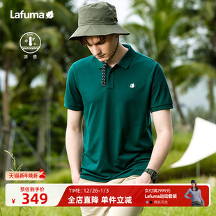 休闲翻领短袖 男夏季 t恤上衣 乐飞叶露营户外凉感polo衫 Lafuma