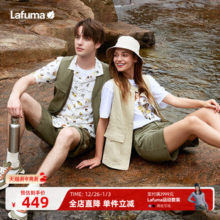 衬衫 印花短袖 宽松山系工装 LAFUMA乐飞叶户外露营垂钓休闲情侣款