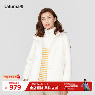 LAFUMA乐飞叶户外24秋冬连帽粗细摇粒绒抓绒衣女加厚保暖开衫 外套