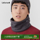 LAFUMA乐飞叶户外露营骑行保暖抓绒两用防风透气围脖面巾方巾男