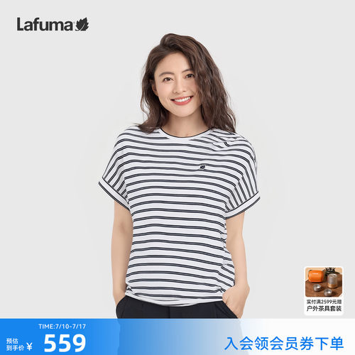 乐飞叶户外水柔棉短信T恤女