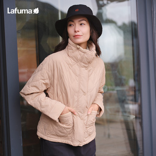 乐飞叶LAFUMA户外秋冬立领菱格纹新雪丽棉服女士保暖棉衣外套