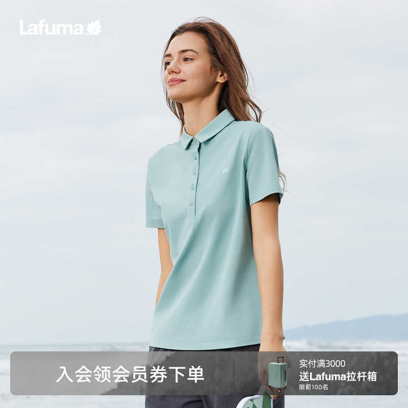 lafuma户外速干polo衫短T女