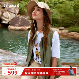 LAFUMA乐飞叶户外露营垂钓防泼水工装 背心立领马甲男女上衣