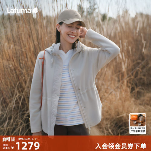 乐飞叶户外防风保暖抓绒衣女