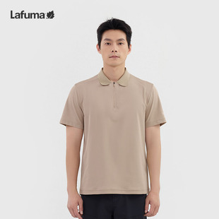 T恤 Lafuma 乐飞叶户外吸湿速干半拉链POLO衫 男士 防晒翻领运动短袖