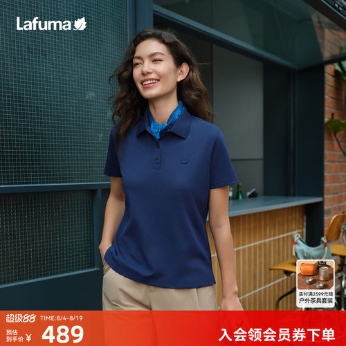 乐飞叶户速干polo衫短袖T恤女