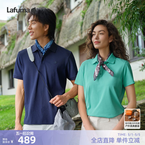 乐飞叶户速干polo衫短袖T恤女男