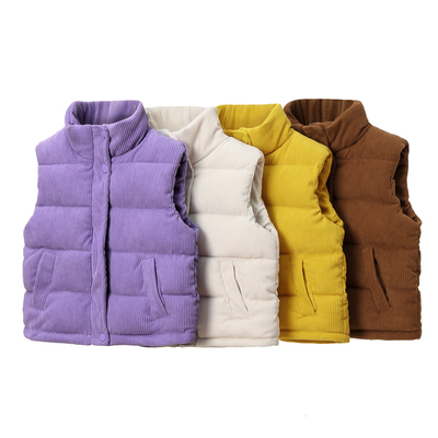 2024新款儿童羽绒棉马甲男童加厚背心女童保暖外穿坎肩中大童棉服