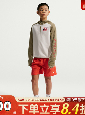 NIKE耐克大童K NK TF LS HZ TOPCNY运动休闲套头衫卫衣IQ3936-133