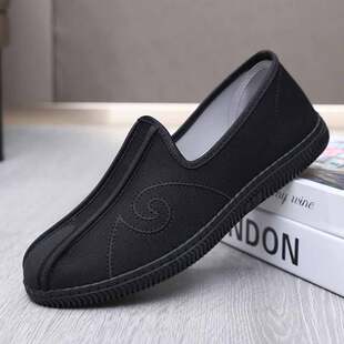 老北京布鞋男款牛筋底汉服传统云头爸爸休闲鞋唐装禅修道长练武鞋