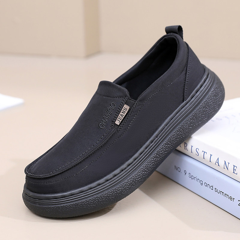 休闲风老北京布鞋男黑色软底轻便一脚蹬防滑透气中老年春秋爸爸鞋,流行男鞋,布鞋,淘宝优惠券,粉丝福利购,淘宝优惠卷