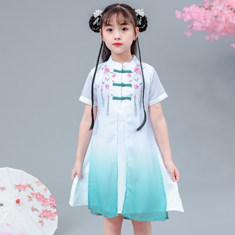 中国风合唱服小学生幼儿园毕业照