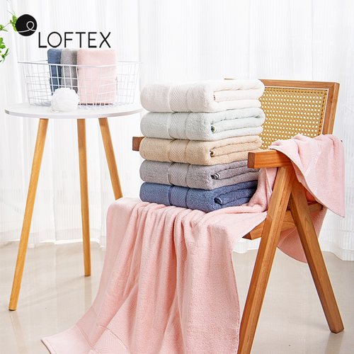LOFTEX/亚光A类纯棉浴巾毛巾情侣套装二件套吸水不掉毛速干家用