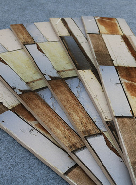 美式北欧卧室客厅酒吧背景墙仿古彩色木纹砖瓷砖地砖150800