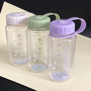 振兴 400ML直身太空杯学生便携式水杯儿童水壶咖啡牛奶带刻度杯子