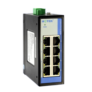宇泰UT-60-DSA5T/8T 5/8口防雷工业级非网管型导轨式以太网交换机防雷防浪涌保护全百兆全电口以太网兆交换机