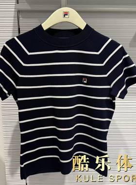 FILA斐乐女装2026年春夏新款修身编织衫运动休闲T恤衫F11W628413