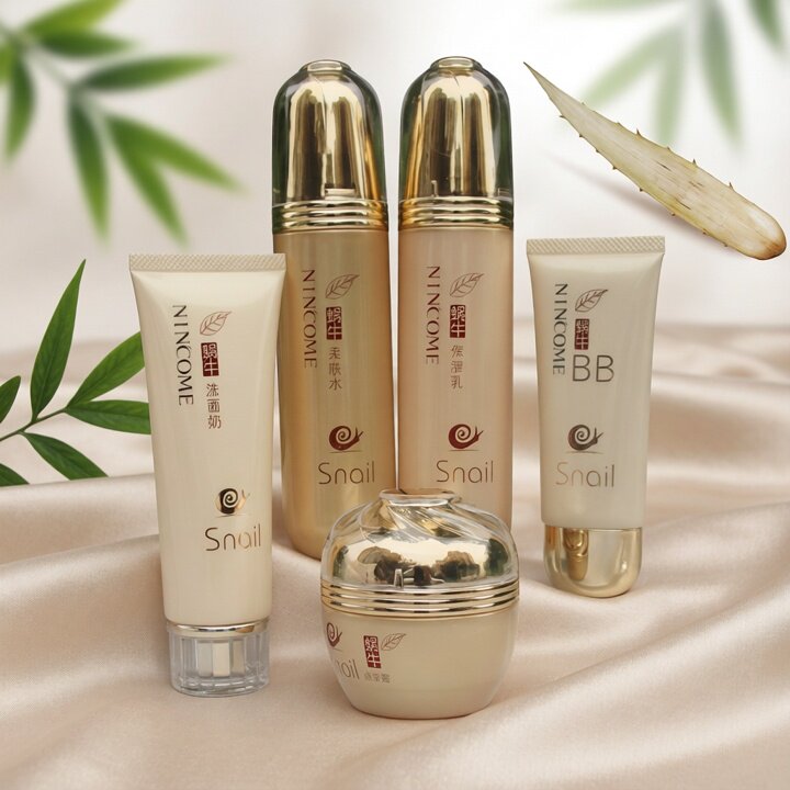 蜗牛化妆品套装洗面奶水乳保湿霜BB滋润面部凝蔻护肤品多规格