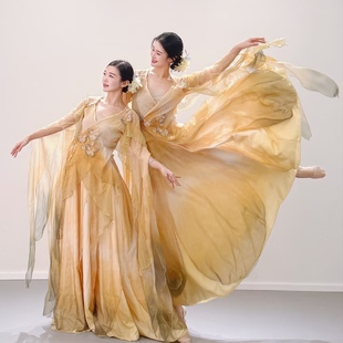 念琵琶演出服青玉恋花好月圆演出服装 神话古典舞蹈服超仙新款 套装